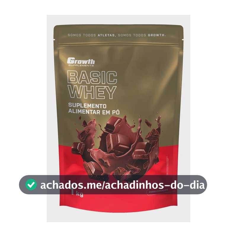 Proteína Growth Supplements Basic Whey em pó sabor Chocolate x 1kg