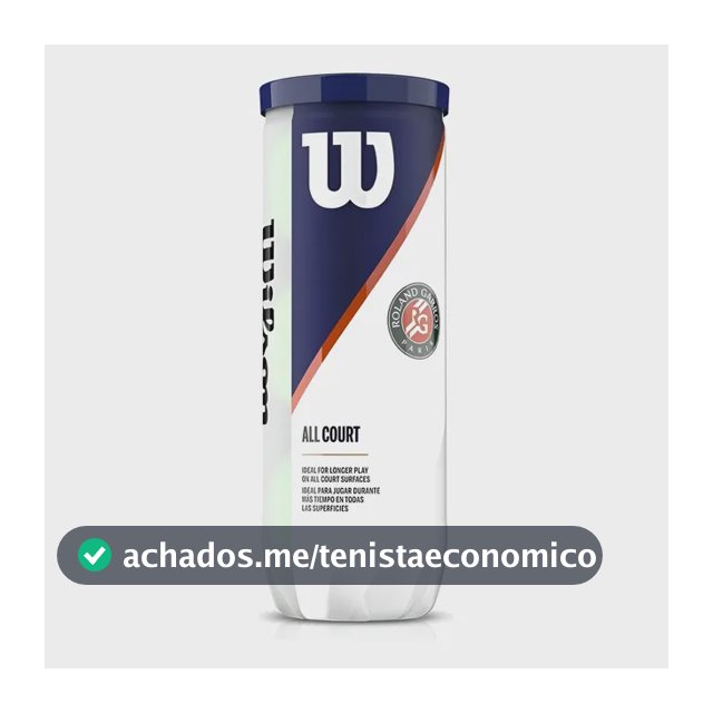 Tubo 3 Bolas De Tênis Roland Garros All Court Wilson
