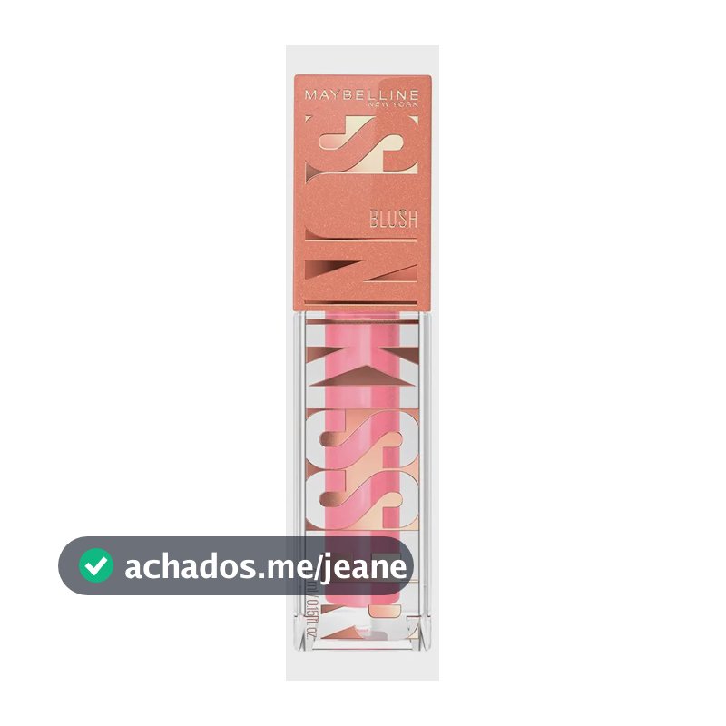 Blush Líquido Sunkisser Glow 12h 05 Blazing Blush Maybelline NY 4,7ml
