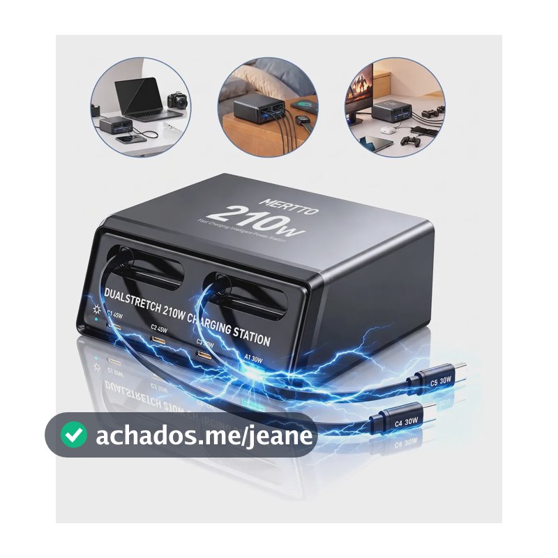 Mertto 60e Qc3.0 Preto Portas De Saída Usb + Tipo-c - Preto Preto