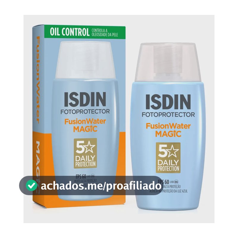 ISDIN Protetor Solar Facial Fusion Water 5 Stars Sem Cor FPS 60 - 50ml
