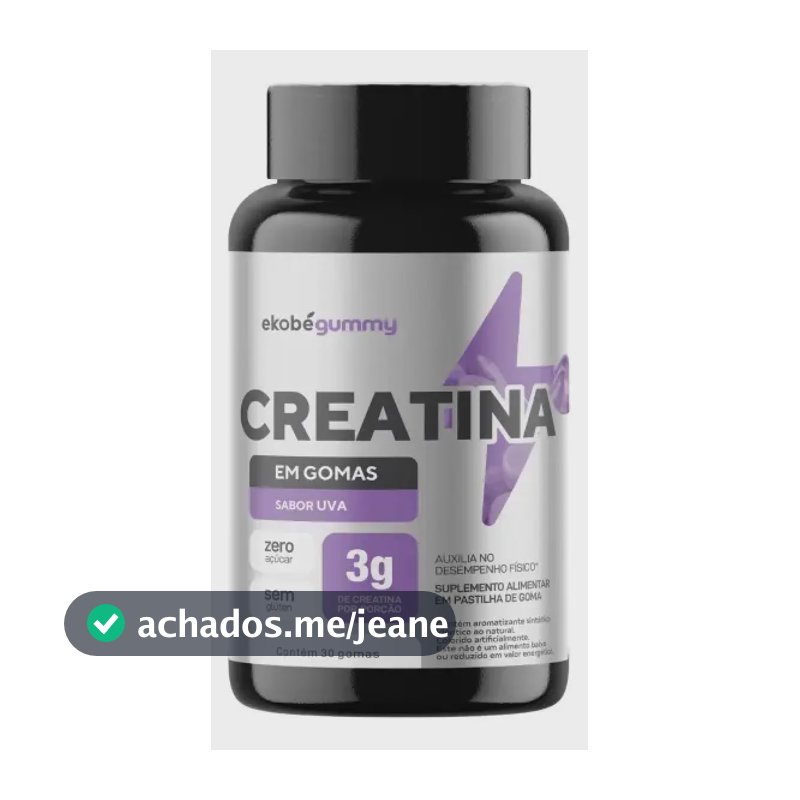 Creatina Monohidratada Ekobé Gummy Sabor Uva 30 Gomas