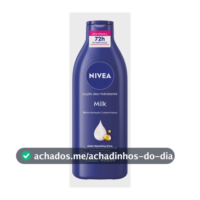 Nivea Loção deo-hidratante Milk 400ml Hidratação Profunda 72h