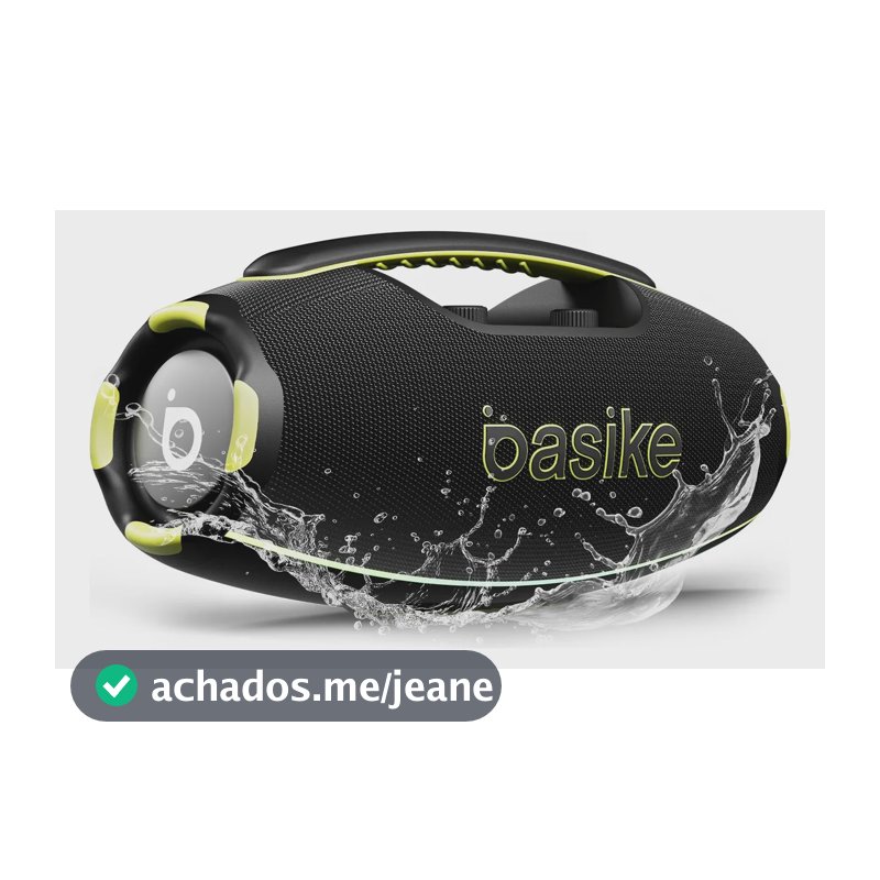 Caixa De Som Bluetooth Basike Ba-RAD457B 250W TWS 25000mAh LED Controle De Graves Preto