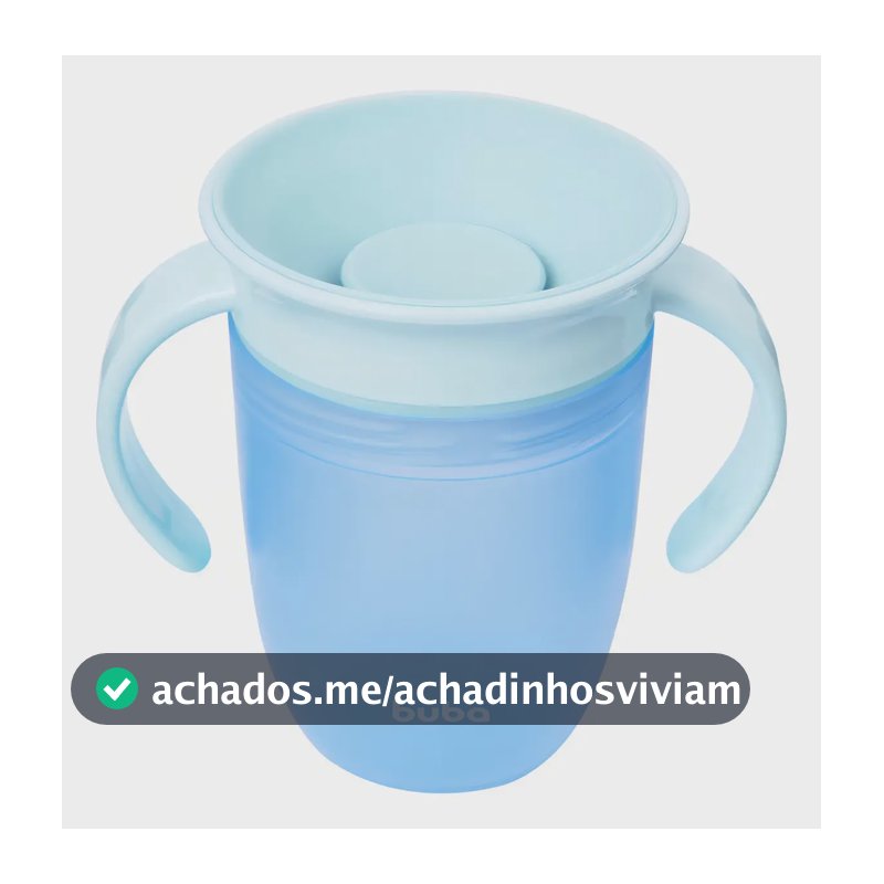 Copo De Treinamento 360° Com Alça Azul 19726 - Buba Azul-cla Azul-claro Liso