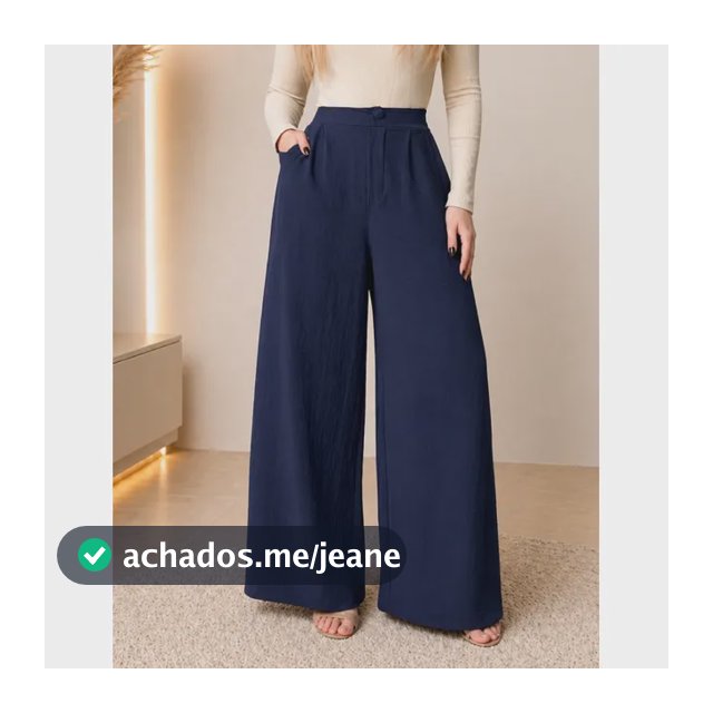Calça Pantalona Wide Leg Feminina Calça Duna Elegante Casual