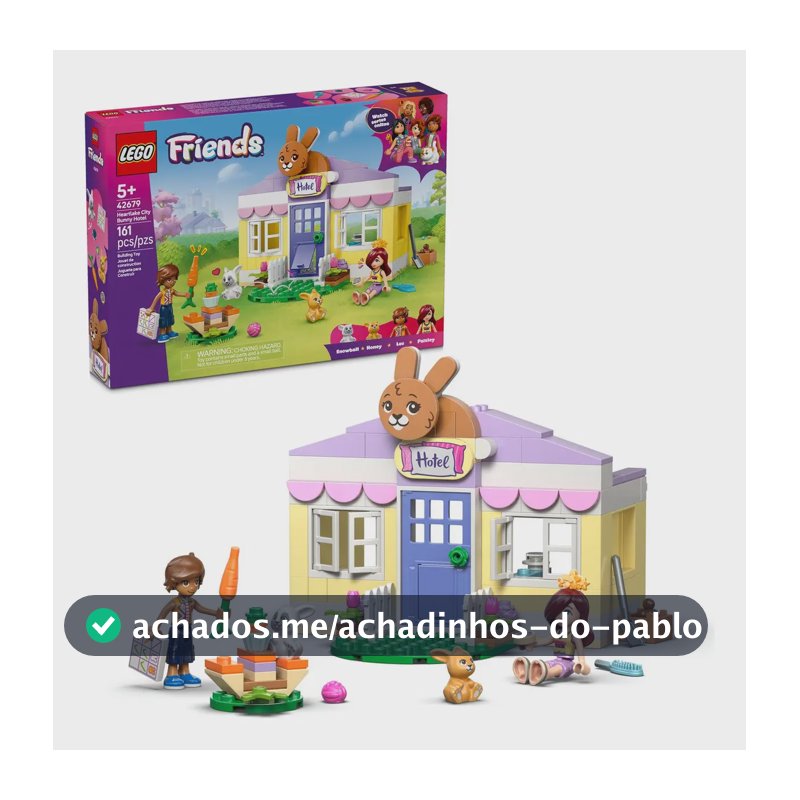 LEGO Friends Hotel para Coelhos da Cidade de Heartlake 42679; Conjunto de Construção