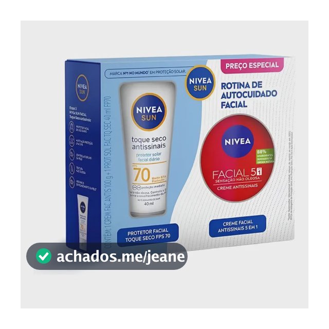 Kit Rotina De Autocuidado Facial Com Protetor Solar Toque S