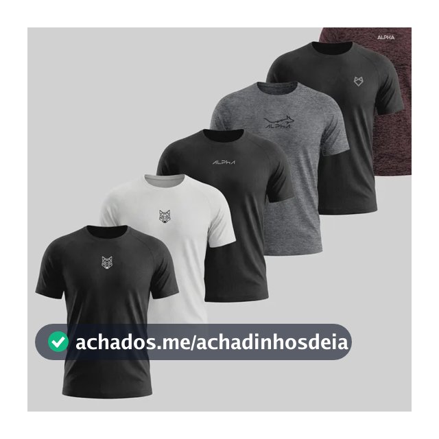 Kit 6 Camisetas Mais Procuradas Alpha
