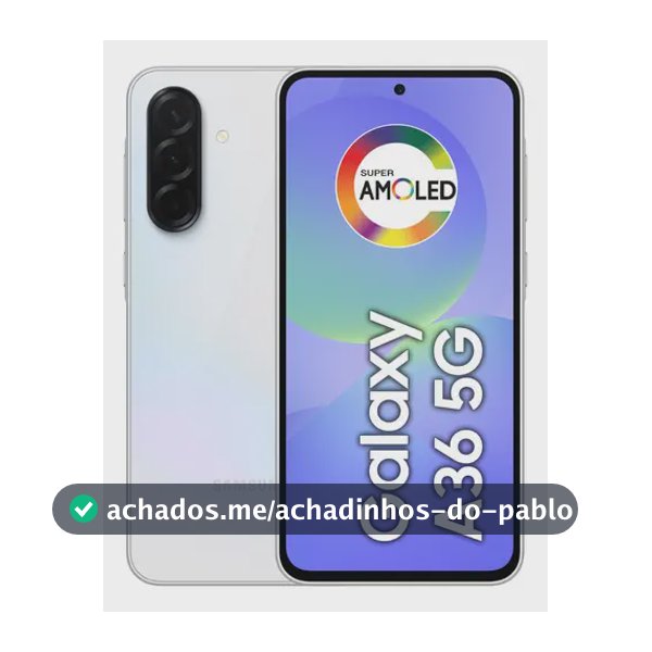 Smartphone Samsung Galaxy A36 5G 128GB 6GB RAM Câmera Tripla de até 50MP Selfie de 12MP IP67 Super AMOLED 6.7'' NFC Recursos AI Android e Segurança Snapdragon - Branco