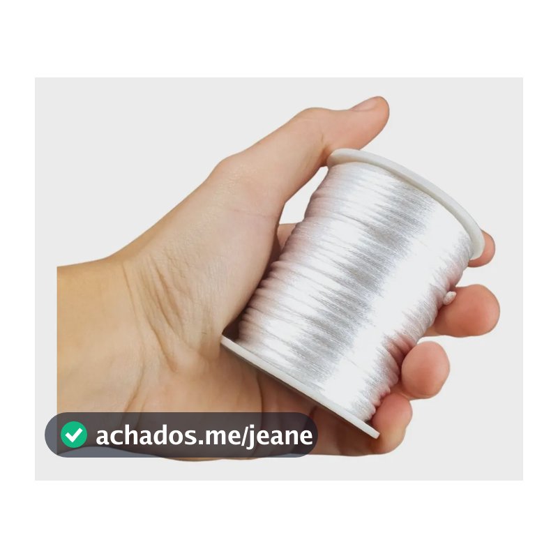 Fio De Seda - Cordão Rabo De Rato 2mm - Branco - Nybc Cor Branco (101)