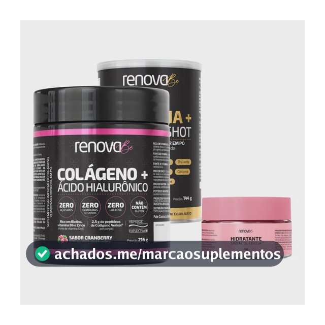 Colágeno Verisol E Creatina Monohidratada Renova Be Original