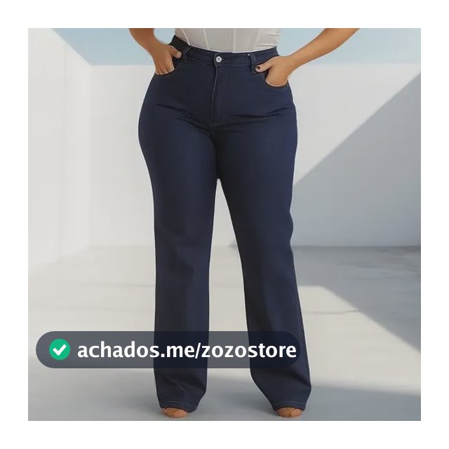 Calça Plus Size Feminina Wide Leg Confortável Basica46 Ao 60