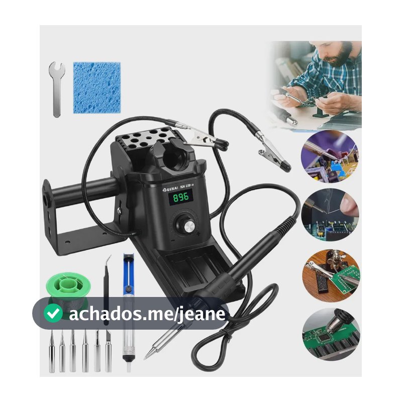 Estação de Solda Profissional Gabriel com Display LED e Controle de Temperatura para Reparo Eletrônico
