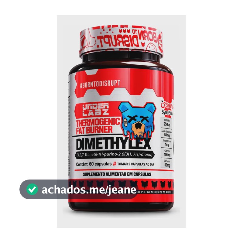 Cafeína Under Labz Dimethylex Em Cápsula Sem Sabor De 60 Un