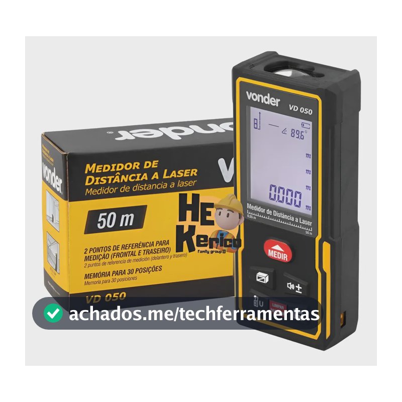 Trena Eletronica Medidor Distancia Digital A Laser 50 Metros