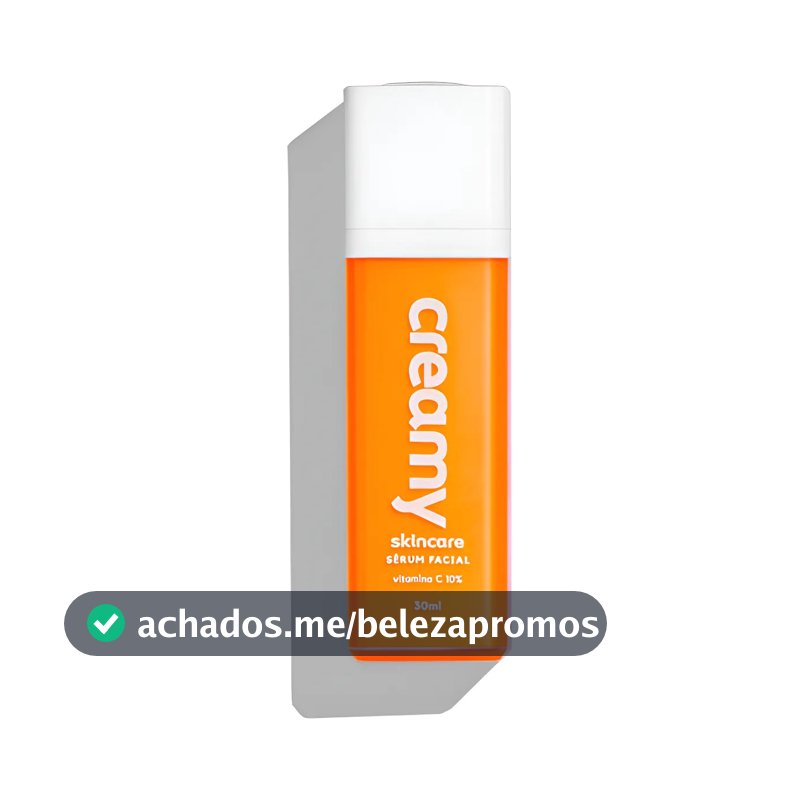 Creamy Skincare Vitamina C 30ml | Sérum Facial, Vitamina C 10%, Aumenta Firmeza da Pele, Previne Rugas Finas, Clareador de Manchas | Todos os Tipos de Pele