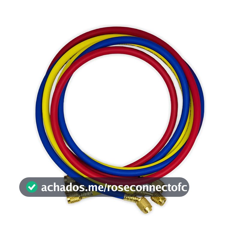 Kit Mangueira Manifold VRX 1,8m Gás R134A 3 Peças Alta Pressão