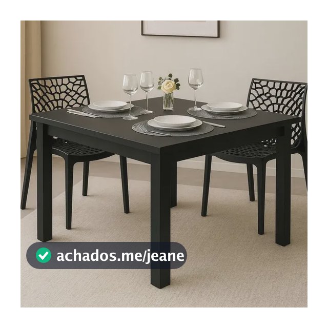 Mesa De Jantar Cozinha Pequena 90x90 + 2 Cadeiras Gruvyer