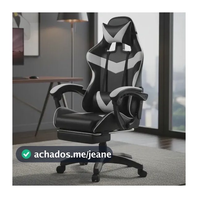 Cadeira De Escritório Gamer Nitro Ergonômica Estofado Couro Sintético Reclinável Altura Ajustável Apoio Para Pés Cor Branco Luvinco