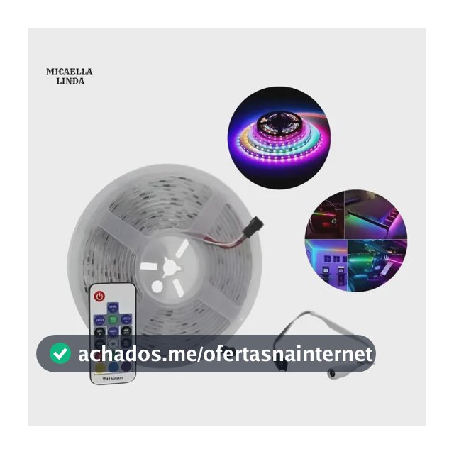 Fita Led Ws2811 5m Endereçavel 300 Leds Ip20 + Controladora