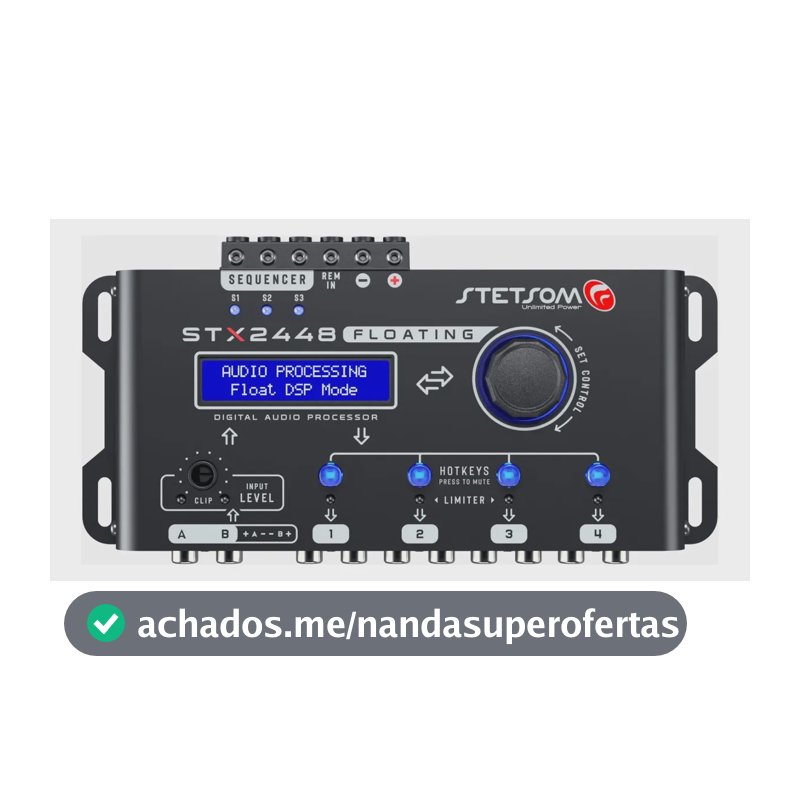 Processador Stetsom Stx2448 Floating Entrada Rca + Fio Top Preto