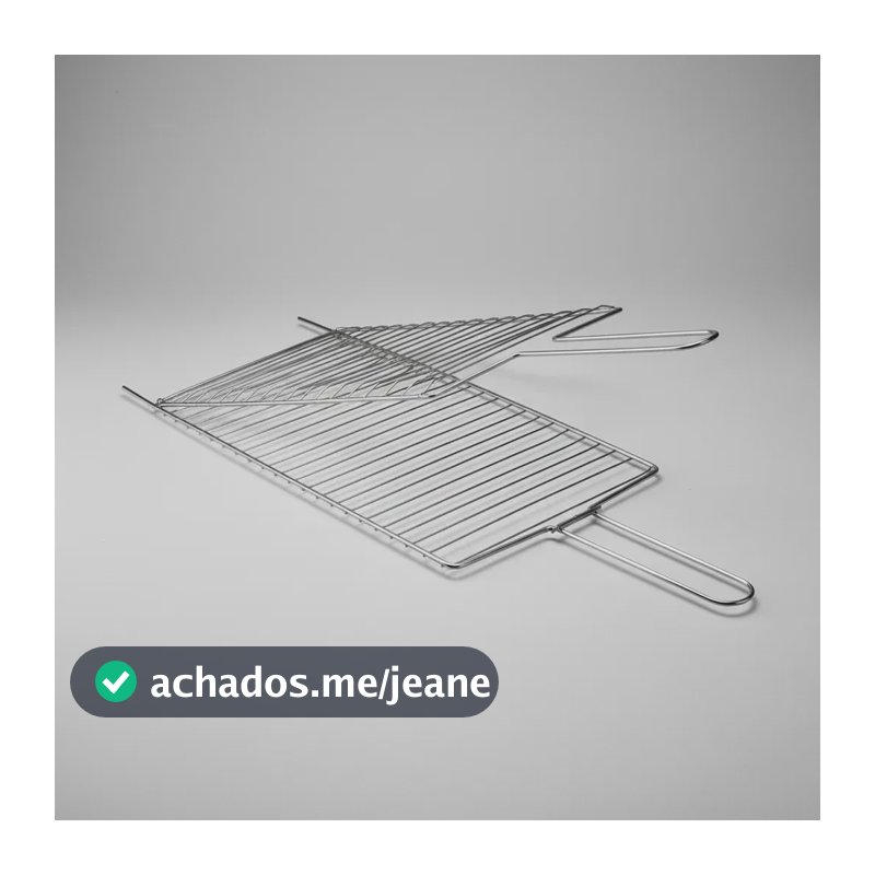 Grelha Dupla Churrasco 70cm X 26,5cm Frango Peixes Carnes