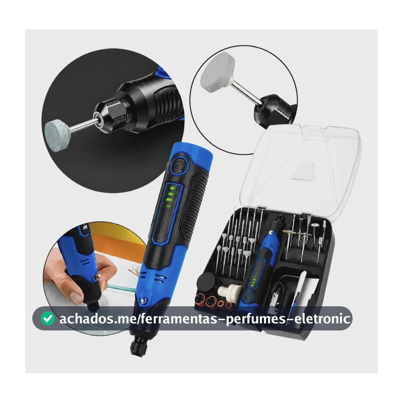 Mini Retífica Portátil Multifuncional Sem Fio 57 Em 1