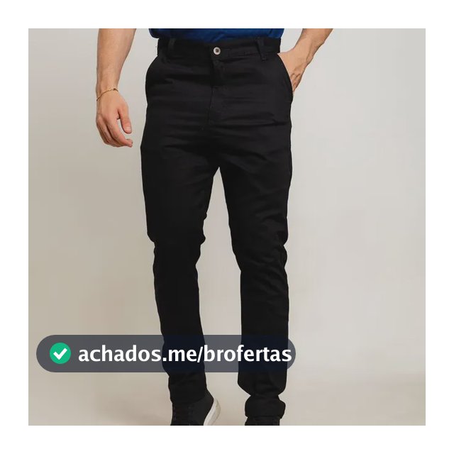 Calças Masculina Sarja Premium Bolso Embutido Sport Fino