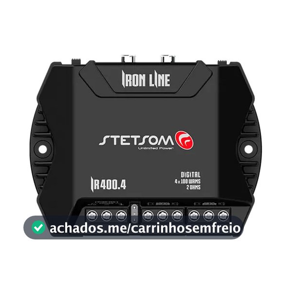 Módulo Amplificador Stetsom Iron IR400.4 400W RMS para 4 Canais de 2 Ohms