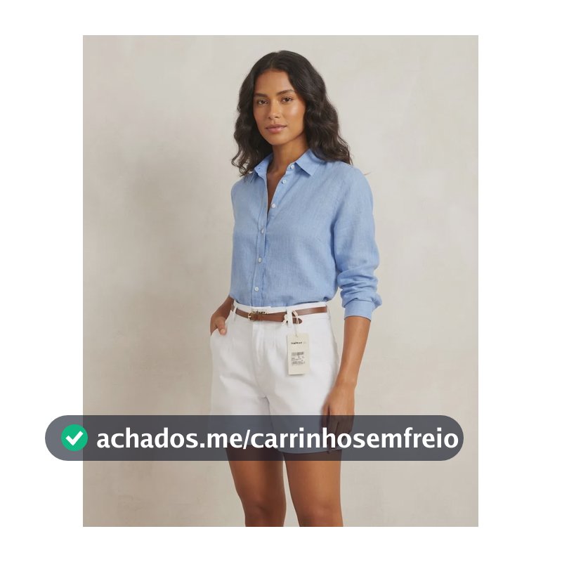 Shorts Alfaiataria Feminino Malwee Branco Liso Com Cinto 38
