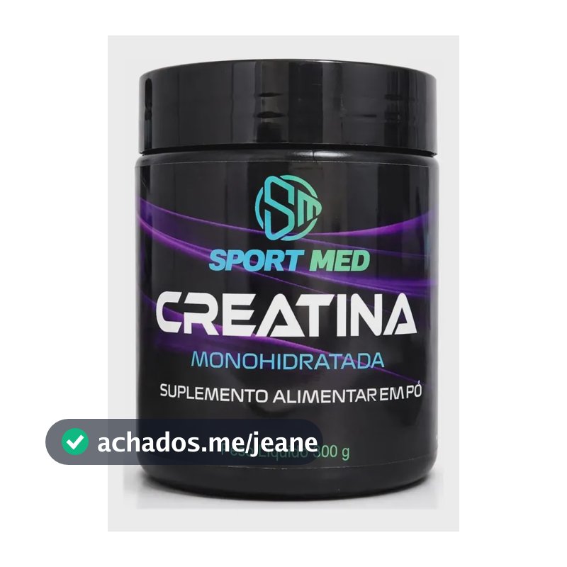 Creatina Monohidratada Sport Med Pote 300g - 100% Pura Sem Sabor