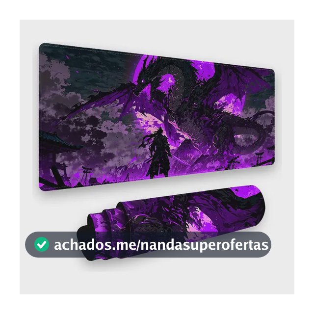 Mouse Pad Gamer Profissional  Dragão Samurai Premium 70x30