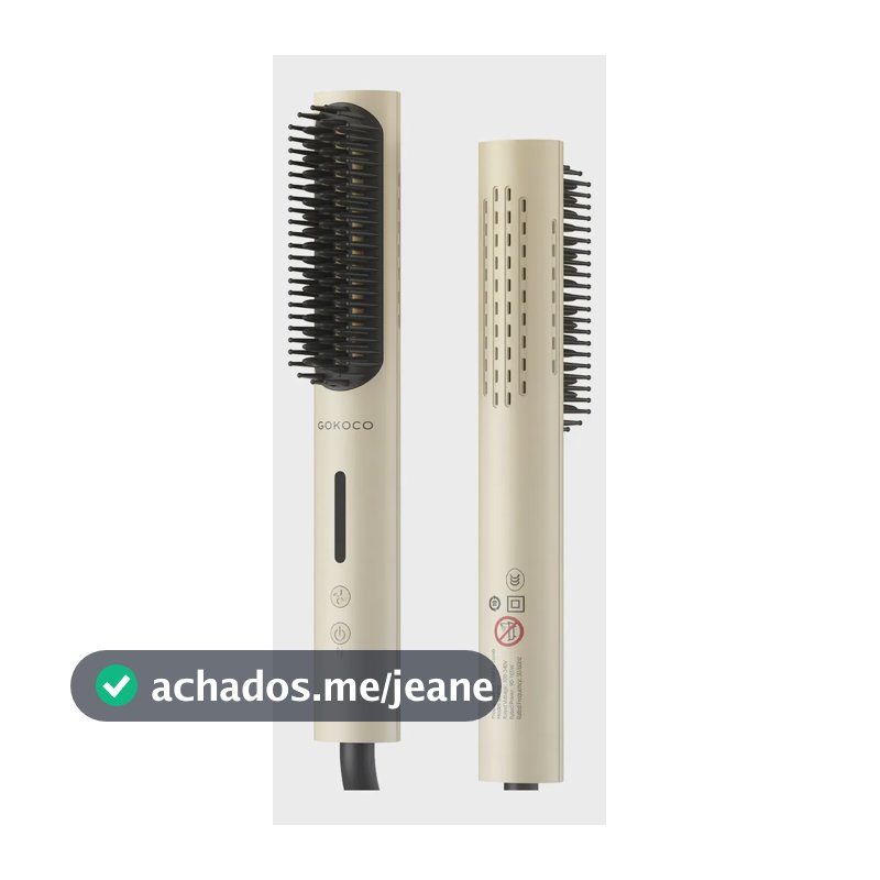 Escova Modeladora De Cabelo Gd049 Gokoco Com Ar Frio Bege 127/220v