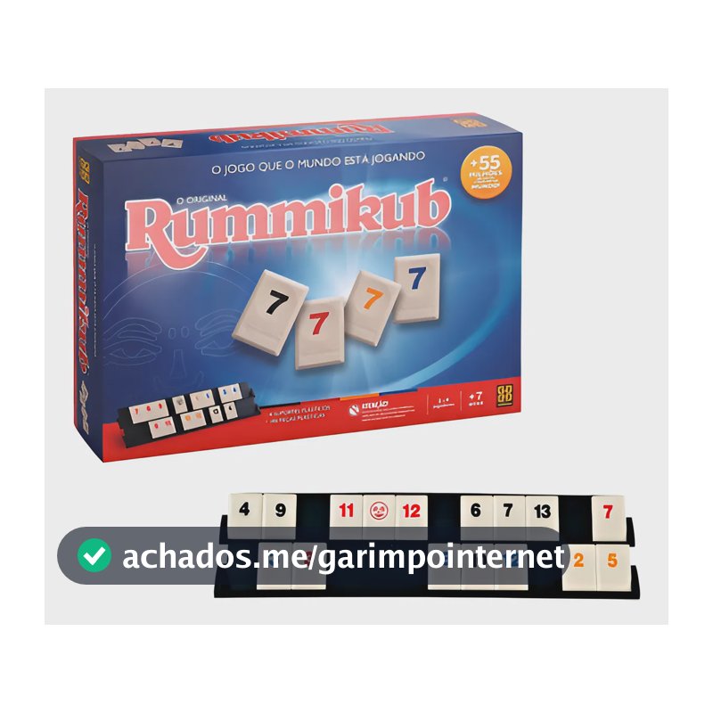 Rummikub Grow Jogo Tabuleiro Brinquedo Criança Inteligência