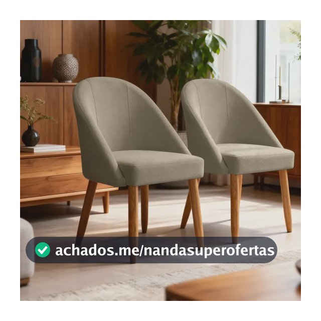 Kit 2 Cadeira Poltrona Para Sala Lua Confortável E Reforçada