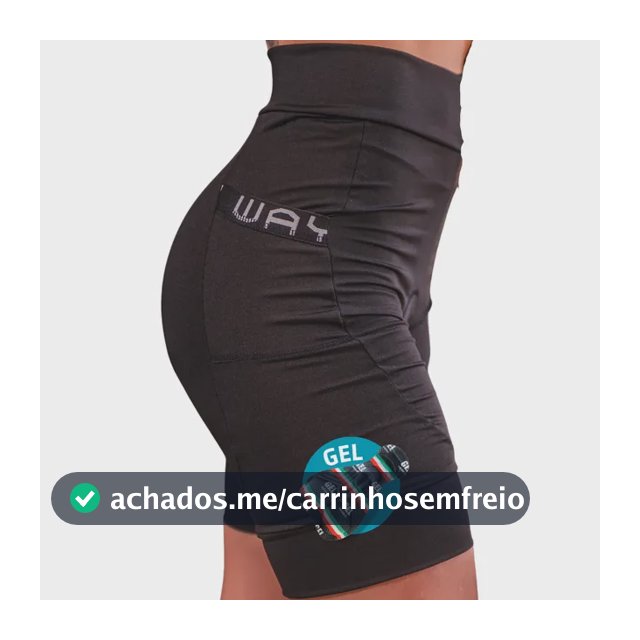Bermuda Ciclismo Short Feminina Acolchoada Gel Bike C/ Bolso