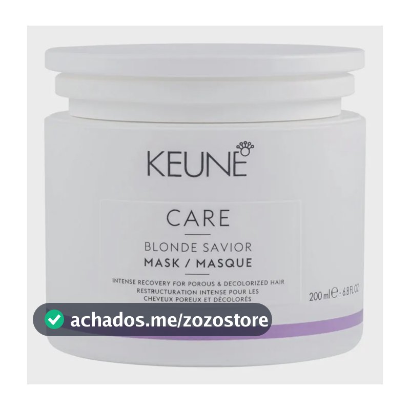 Keune Care Blonde Savior Máscara 200ml Recuperação para Cabelos Loiros