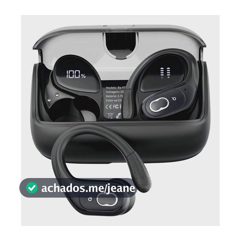 Basike Fone De Ouvido Sem Fio Esportivo Bluetooth6.0 Tws, Corrida Gancho, À Prova D'água, Com Gan, Tela Led Dupla, Suporta Chamadas De Voz, Adequadas Para Android E Ios, Cor Preto