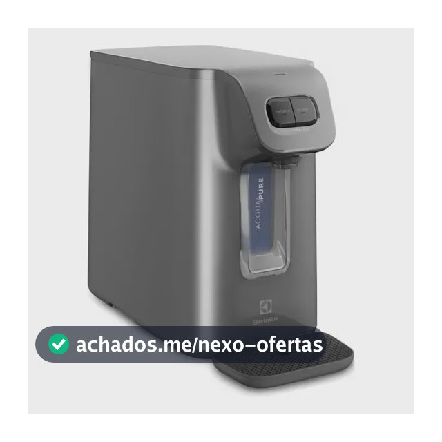 Purificador de Água Gelada Fria e Natural Motor Compressor PC01X Electrolux reservatório de 1,7L total Alerta troca de Filtro refil 6 meses ou 3000l - Cinza