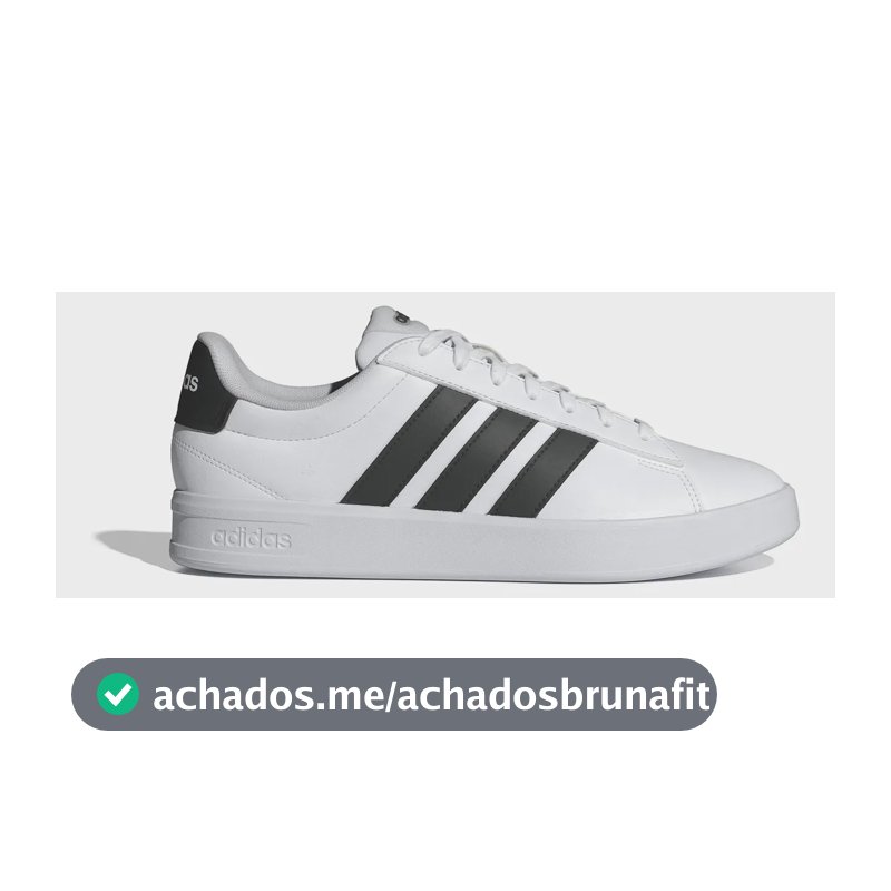 Tênis Masculino Grand Court 3.0 adidas Ftwwht/cblack/ftwwht Liso 41 Br