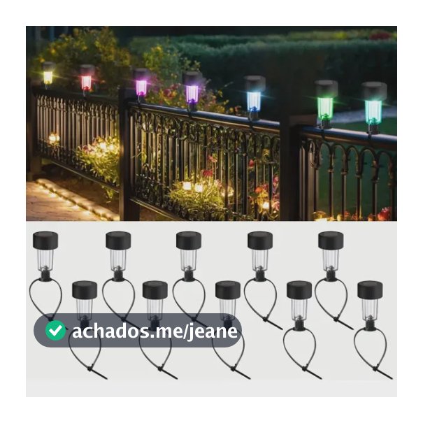 Luzes Solares Led Rgb Submersíveis Piscina 10un
