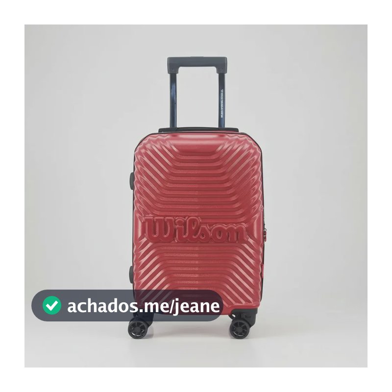 Mala Bordo Wilson Viagem P Abs Rodinhas Removíveis 10kg Anac Vermelho Liso