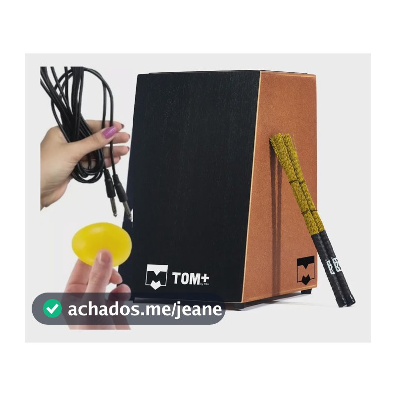Cajon Fsa Tom+ Elétrico Com Acessórios - Profissional Bk/nt