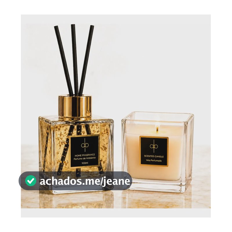 Kit Difusor E Vela - Gold 22k Vanilla Salt 100ml Di Piettro
