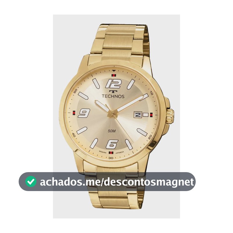 Relógio Technos Masculino Racer Dourado - 2315law/1x