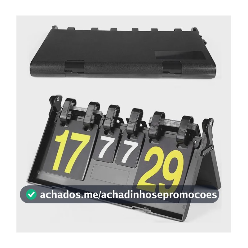 Placar De Mesa Contador De Pontos Dobrável Manual Portátil Preto An (anatômico)
