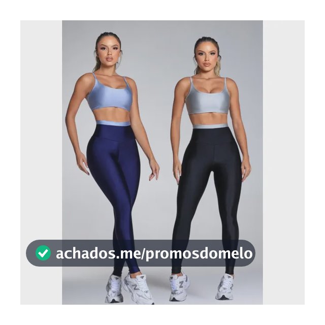 Kit 2 Conjunto Cropped  Legging Fitness Academia Biop