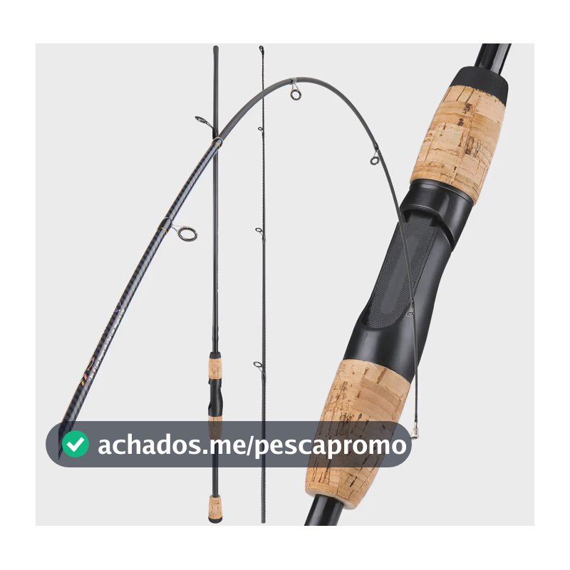 Vara Para Molinete Cortiça Sougayilang 1,80m Vara 10lb Carbono Ultra Leve Cor Cinza