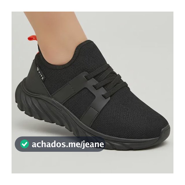 Tenis Infantil Preto Menino Casual Moderno Macio Respirável